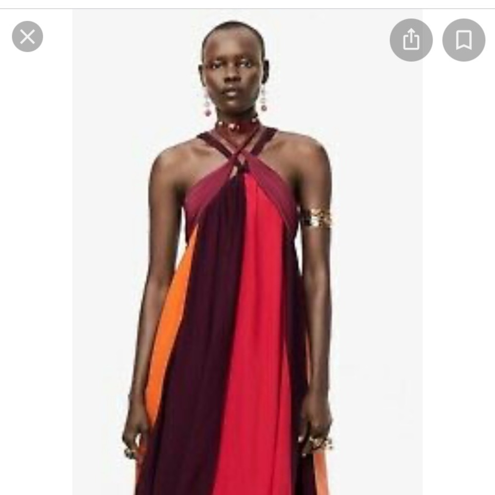 Zara Pleated Maxi Dress Limited edition NWT